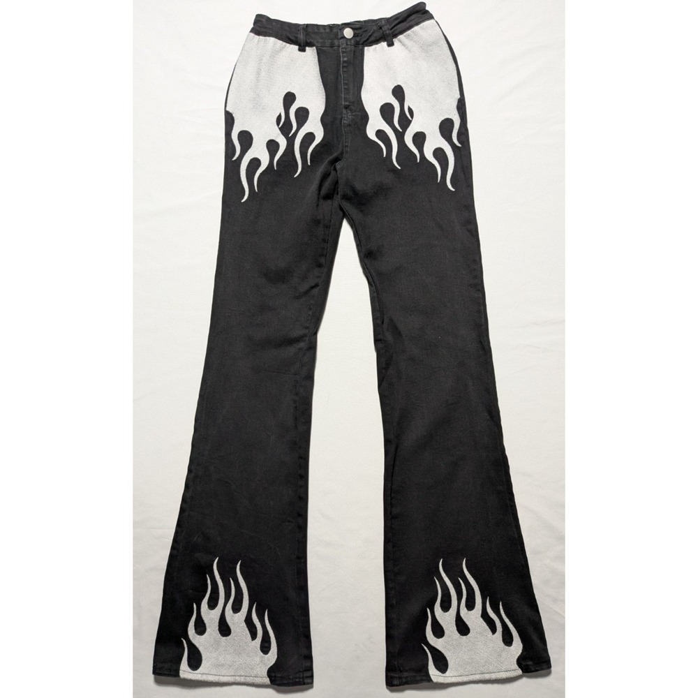 I.AM.GIA QUINN FLARE FLAME Black Stretch Denim Jeans - Women Small - Picture 11 of 16